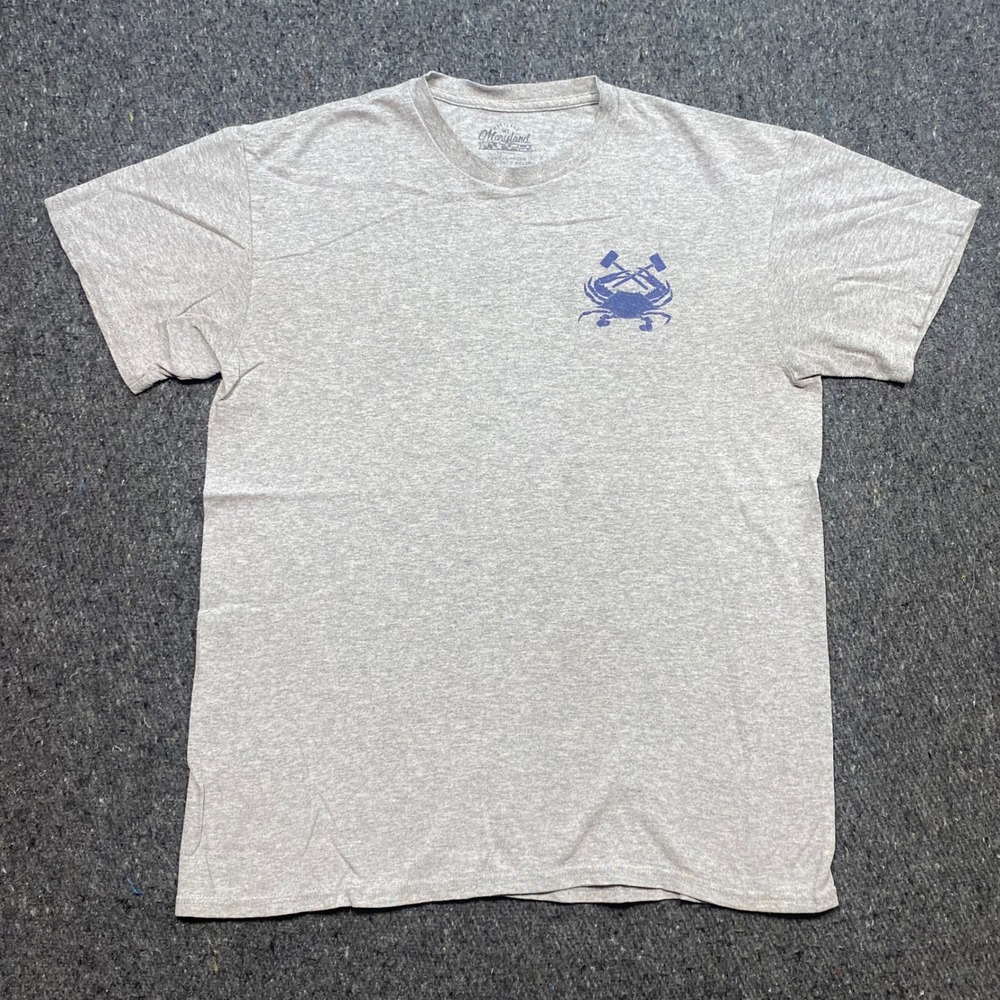 My Maryland Blue Crab TShirt Sz M Mens Gray Jaws Parody Graphic Bigger Pot Tee